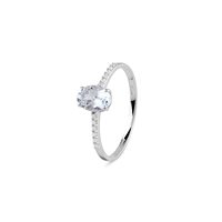 Anello Bliss Donna in Oro bianco Acquamarina 0.14 Ct 20108478 - 20108478
